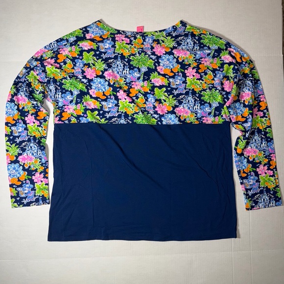 Lilly Pulitzer Disney Navy and Floral Long Sleeve Top - Picture 4 of 4